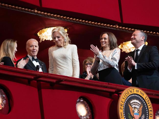 US President Joe Biden, First Lady Jill Biden, Vice-President Kamala Harris and Second Gentleman Doug Emhoff attend the 47th Kennedy Center Honours at the Kennedy Center in Washington, DC. Picture: AFP