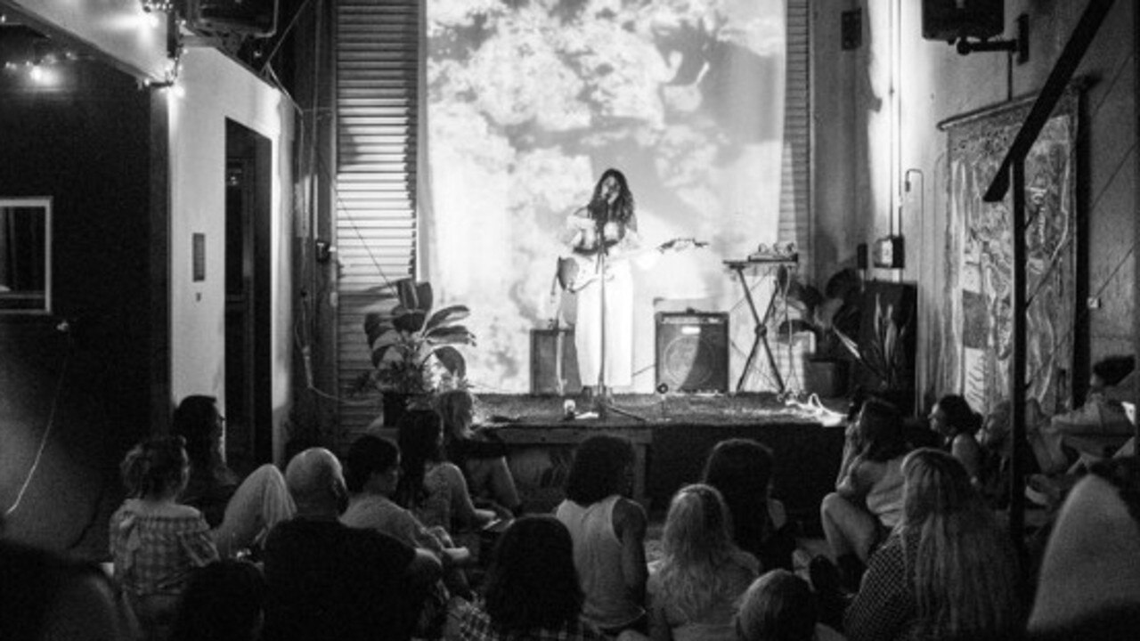 Gabriella Cohen performing at Little Temple Records in Coolum.