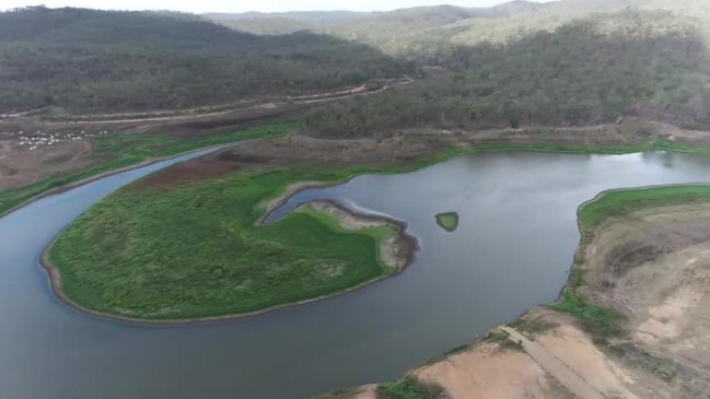 Drone footage of the Mount Morgan No. 7 Dam