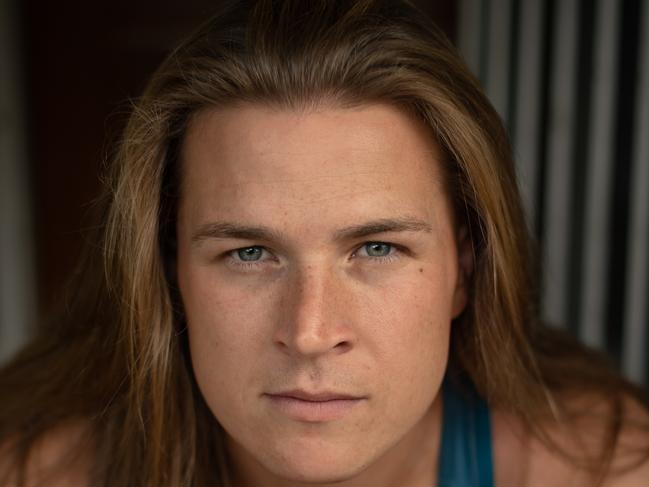 Transgender footballer Hannah Mouncey. Banned from playing AFLW and local footy. AFLW pride round is this weekend. Hannah just wants to play footy. Picture: Jason Edwards