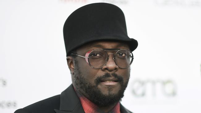 Black Eyed Peas musician will.i.am accused a Qantas flight attendant of becominging overly aggressive because he couldn’t hear her through his noise-cancelling headphones. Picture: AP