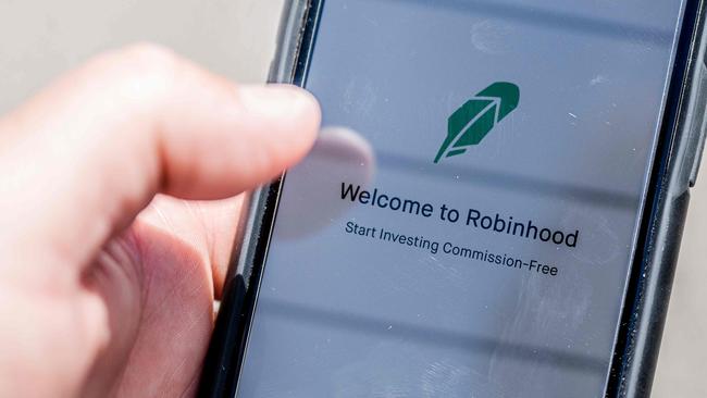 The Robinhood investment app is popular with Millennials. Picture: AFP