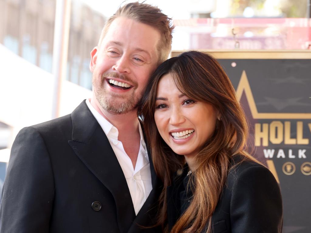 HOLLYWOOD, CALIFORNIA – DECEMBER 01: (L-R) Macaulay Culkin and Brenda Song attend the ceremony honouring Macaulay Culkin with a Star on the Hollywood Walk of Fame on December 01, 2023 in Hollywood, California. (Photo by Amy Sussman/Getty Images)