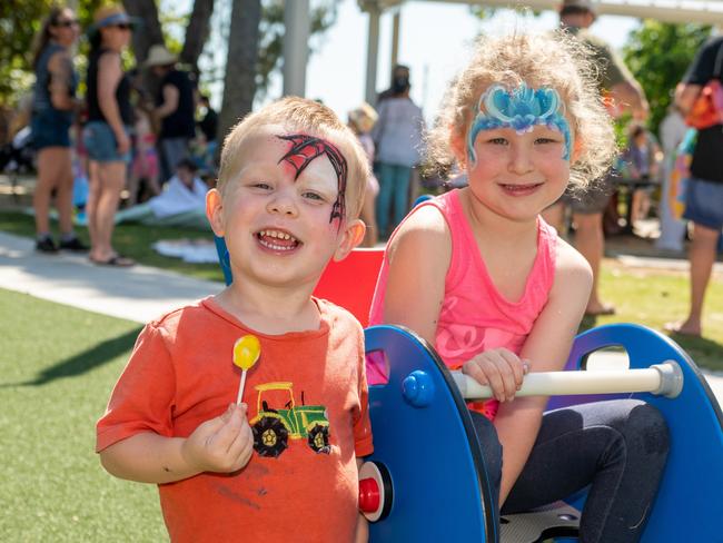 Harrison and Adelynn Ramsay at the official opening of Seaforth Esplanade Redevelopment Saturday 2 September 2023 Picture: Michaela Harlow