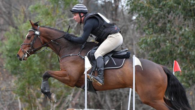 Standout jumper: Yona Lloyd on the two-star winner Alby Talkative. Picture: Derek O'Leary