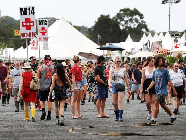 Crowds at Bluesfest in Byron Bay. Picture: NIGEL HALLETT