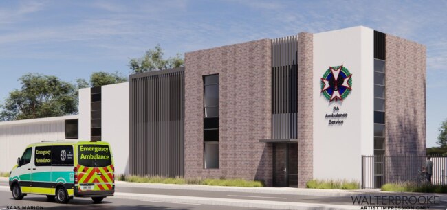 An artist's impression of the new Marion ambulance station. Picture: Supplied/SA government