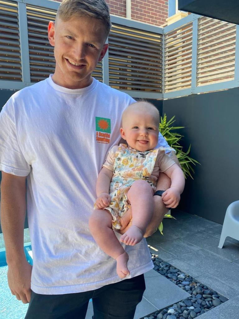 Ziebell with his baby girl Pippa.