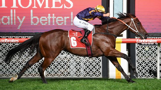 After a slow start, Masked Crusader exploded to win the Group 1 William Reid Stakes in March. Picture: Getty Images