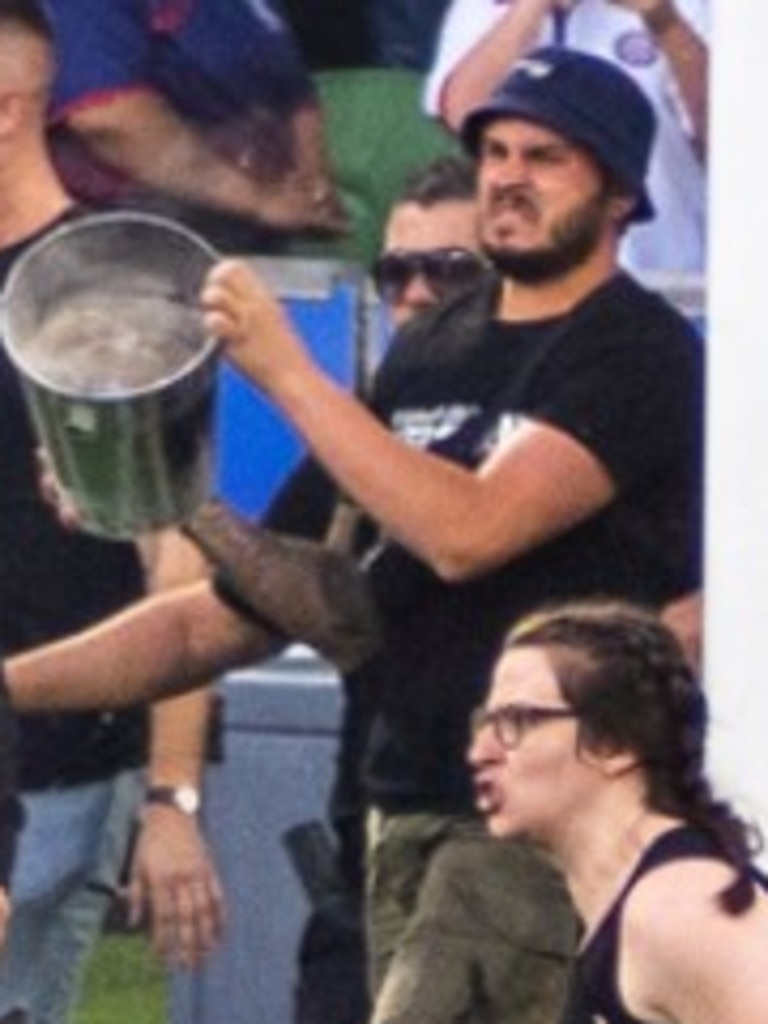 A metal bucket of sand was allegedly used to assault the goalkeeper.