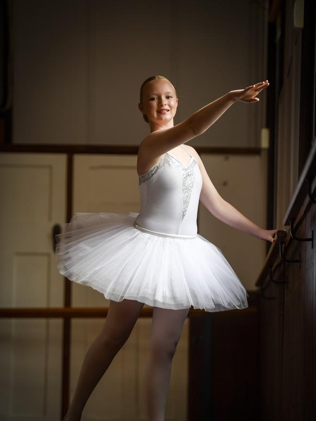 Each week, she spends hours at En Pointe Ballet School. Picture: RoyVPhotography.