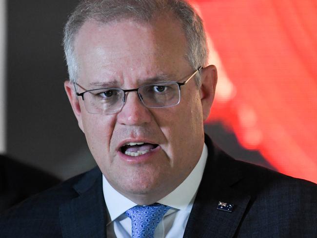 SYDNEY, AUSTRALIA - NewsWire Photos September 17, 2020: Prime Minister Scott Morrison attends a walk through at BlueScope Steel in Port Kembla.Picture: NCA NewsWire / Simon Bullard.