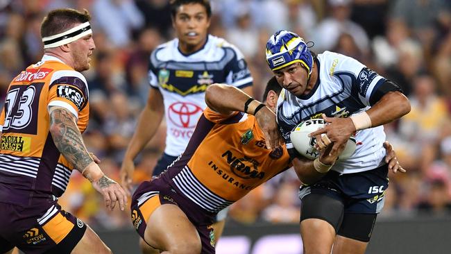 Johnathan Thurston has played 32 matches against the Broncos.