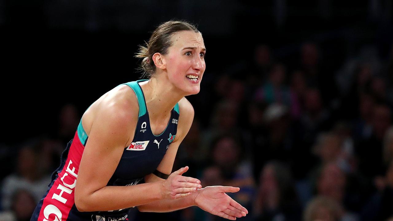 Emily Mannix was a matchwinner for the Vixens in their preliminary final win. Picture: Kelly Defina/Getty Images