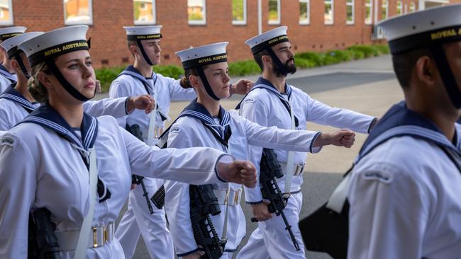 Graduation ceremony of General Entry 421 Shipp Division held at the Royal Australian Navy Recruit School in HMAS Cerberus, Victoria. Picture: Christopher Szumlanski