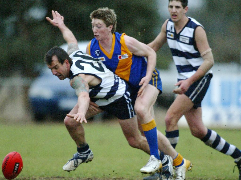 Brian Simpkin playing for the Ardmona Cats in 2006.