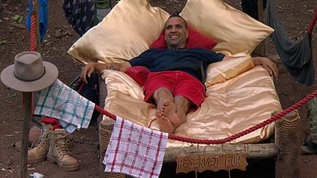 Life got too tough for Anthony Mundine inside the jungle. Picture: Channel 10