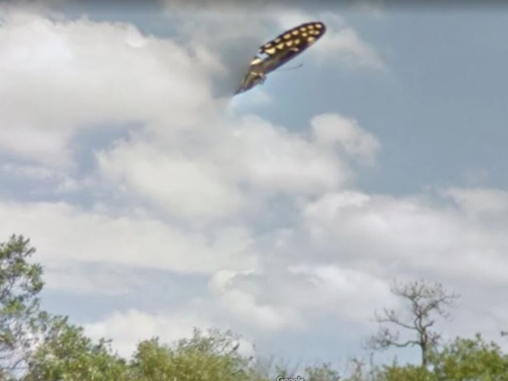 Google Maps captures a strange UFO like object in Florida. Picture: Google Maps