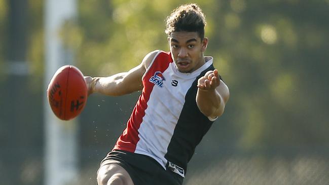 Tyrell Lafituanai in action for St Kilda City in the Southern league. Picture: Valeriu Campan