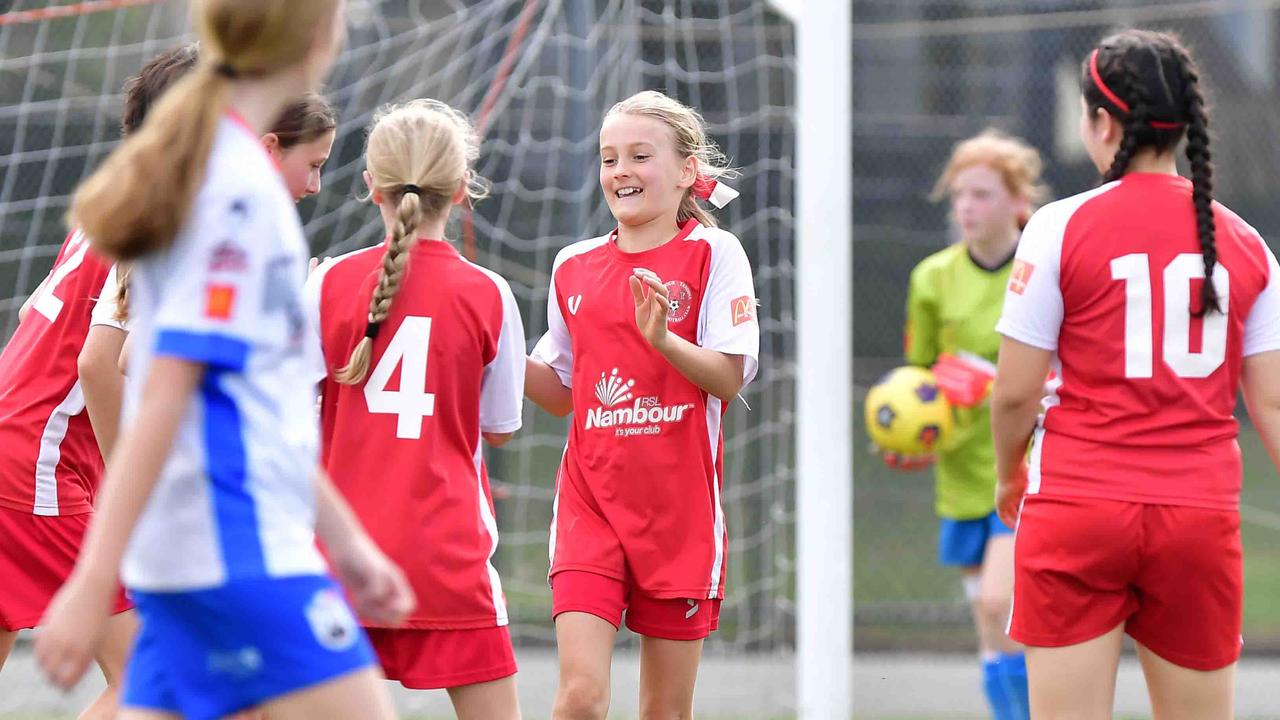 SOCCER: U 13 girls, Woombye V Nambour Yandina United. Picture: Patrick Woods.