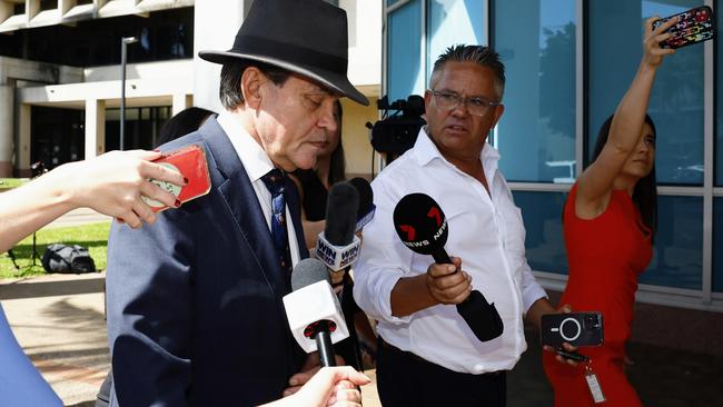 Mr Singh’s defence lawyer Derek Perkins leaves the Cairns Magistrates Court. Picture: Brendan Radke