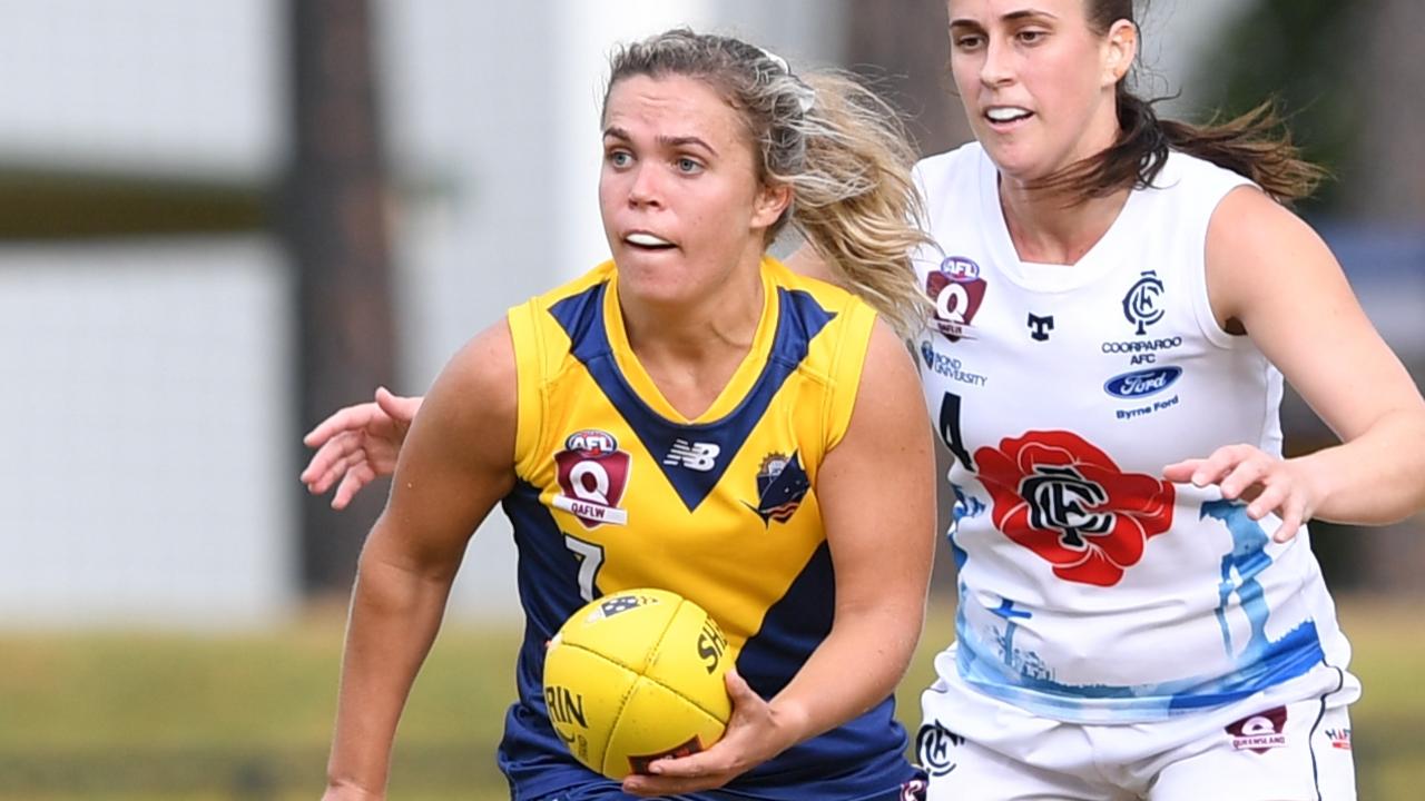 Bond University QAFLW player Courtney Sexton. Picture: Highflyer Images.