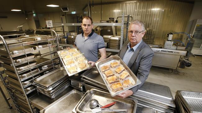Owners Ian and Ben Cook claim a slug was planted on the floor of their factory. Picture: David Caird