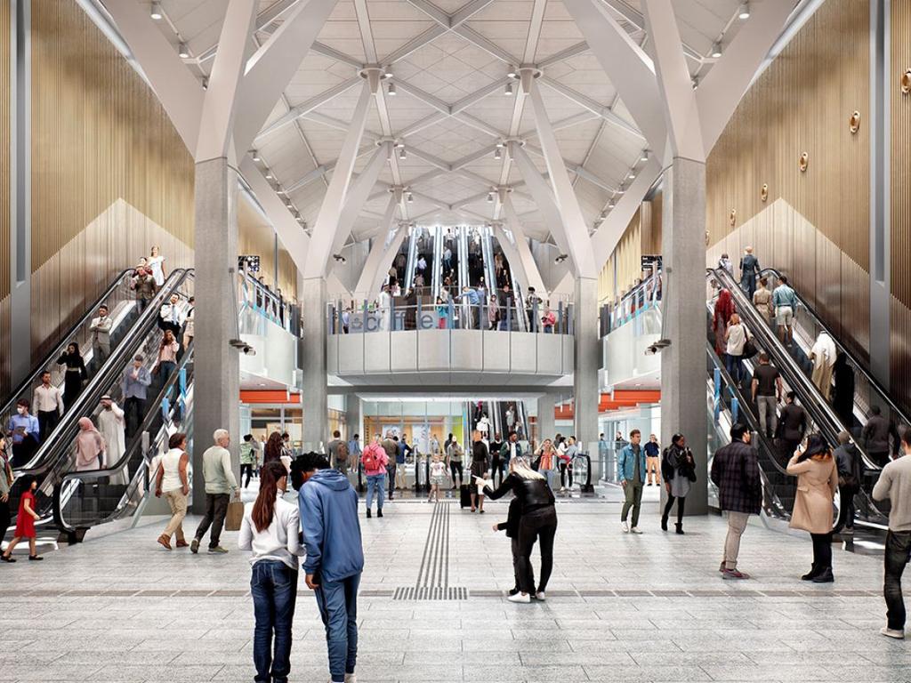 An artist impression of Town Hall Station. Picture: Victorias Big Build