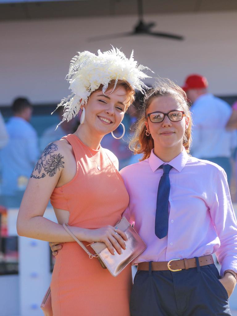 Happy punters at the 2021 Great Northern Darwin Cup. Picture: Glenn Campbell