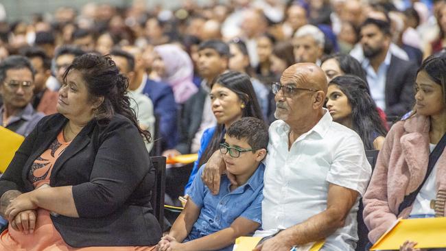 Federal Minister Tony Burke at the citizenship ceremony at Sydney Olympic Park. Picture: NewsWire / Jeremy Piper