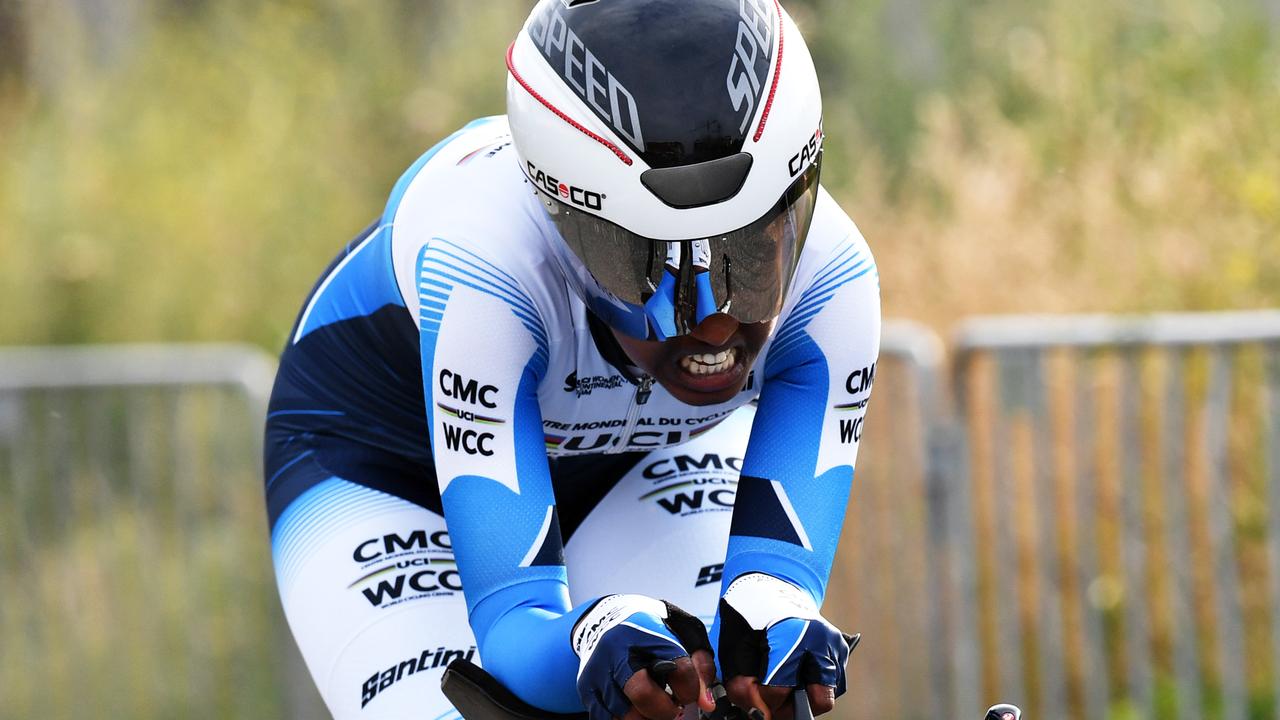 Desiet Kidane Tekeste of Eritrea during the 7th Baloise Ladies Tour 2021. Photo by Mark Van Hecke/Getty Images.