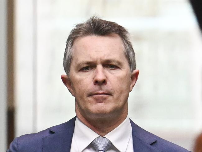 CANBERRA, Australia - NewsWire Photos - October 8, 2024: Jason Clare and Prime Minister Anthony Albanese during Question Time at Parliament House in Canberra. Picture: NewsWire / Martin Ollman