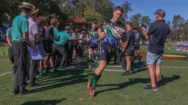 GPS First XV rugby between Nudgee College and BBC. Photos by Stephen Archer