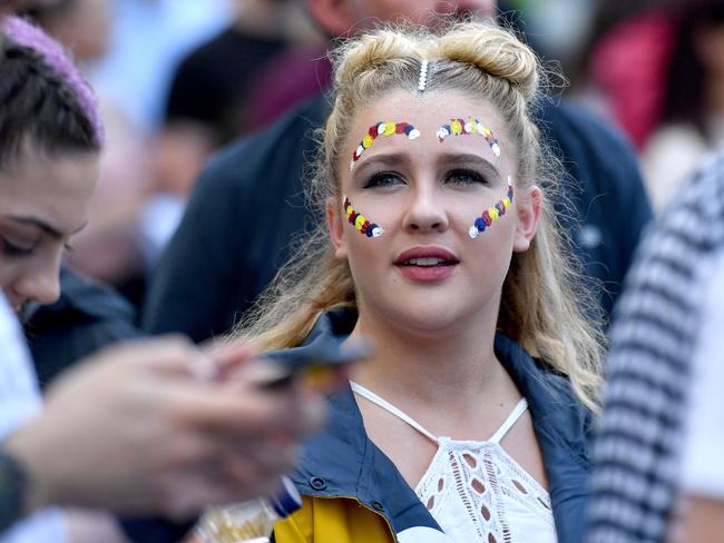 Women arrive at the Old Trafford Cricket Ground ahead of the One Love Manchester tribute concert in Manchester on June 4, 2017. Picture: Anthony Devlin/AFP