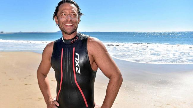 Caloundra father of two Brendan Neil will run and swim an 88km mission from Noosa to Caloundra to raise money for special schools. Picture: Patrick Woods