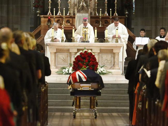 Inside the state funeral for Sisto Malaspina. Picture: David Caird