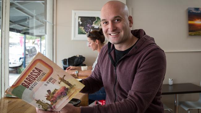 Andrew Dundon, director of the Barossa Vintage Festival, at Keils Fine Foods and Coffee, Tanunda. Picture: Matt Turner.