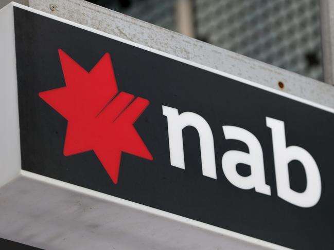 SYDNEY, AUSTRALIA - NewsWire Photos MARCH 30, 2023: NAB Bank signage on a branch on George Street in the Sydney CBD.Picture: NCA NewsWire / Damian Shaw