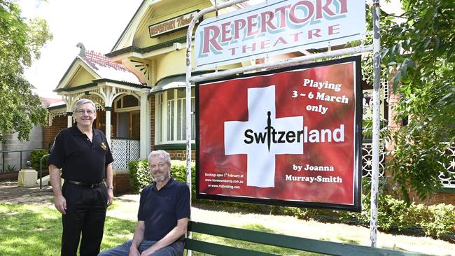 Mark Pythian and Mike Taylor from the Toowoomba Repertory Theatre are excited to announce their program for 2021. PHOTO: Bev Lacey