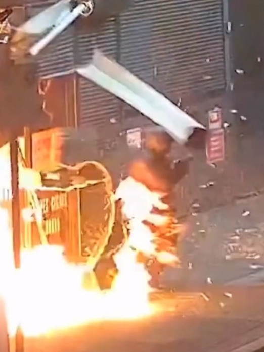 Two shops were damaged by a suspicious fire believed to be linked to Victoria’s tobacco wars after a Christmas attack in Croydon’s Main St. Picture: Supplied