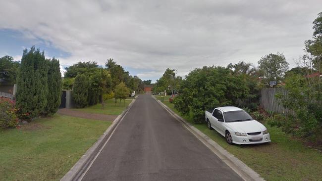 An unknown ute parked in Trentham Court, Parkwood, the same street Stephens was fined for parking on the verge. Picture: Google Maps