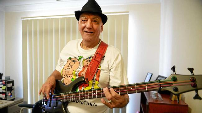 ROCKING RAY: Bass player Ray Norman feels forever young thanks to his love of music. Picture: Allan Reinikka ROK140619abass1