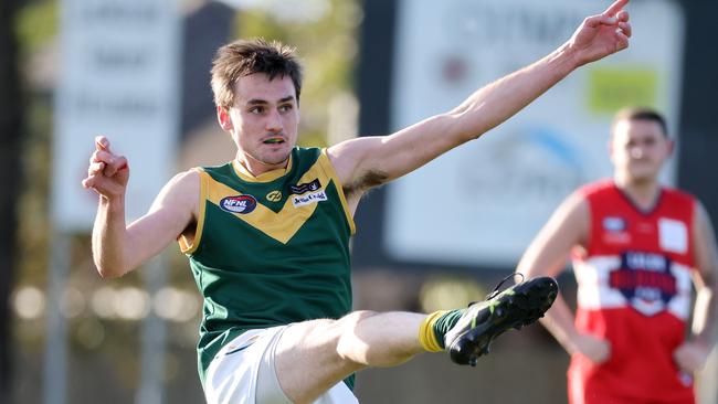 Tom Cleary in action for Old Eltham Collegians. Picture: George Salpigtidis