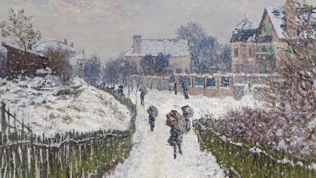 Claude Monet, Boulevard Saint-Denis, Argenteuil, in Winter, 1875, Picture: NGV