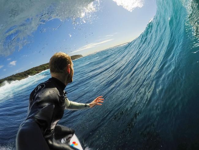 Woodman’s idea sprung from wanting to film himself surfing.