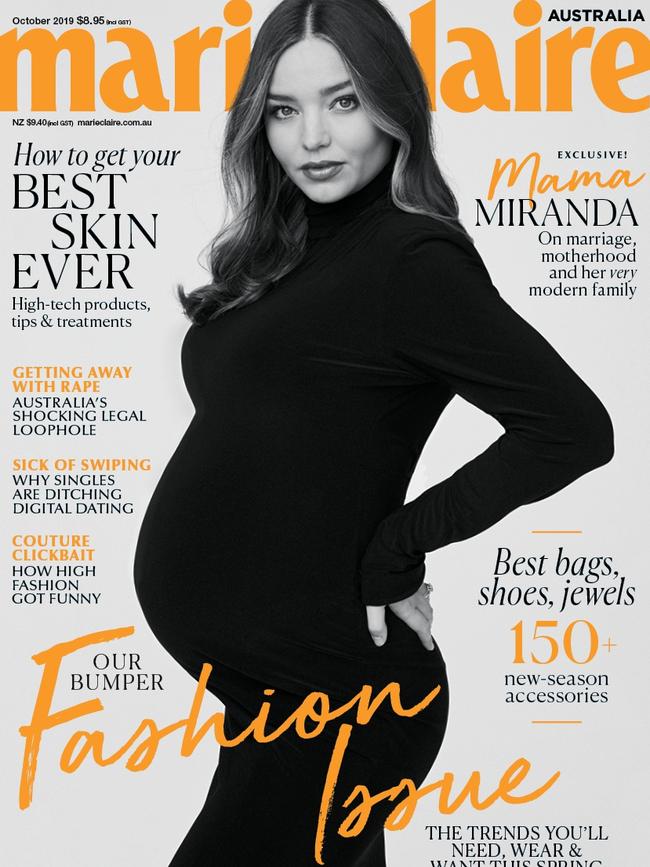 Kerr on the cover of marie claire magazine’s October issue, out on Thursday.