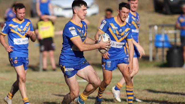 Jacob Williams takes Campbelltown City forward. Picture: Steve Montgomery