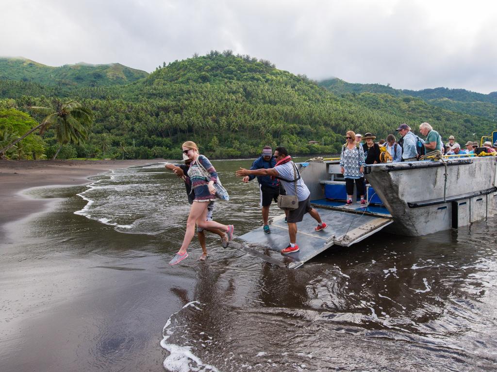 Guests arrive at the Marquesas. Picture: James Morgan