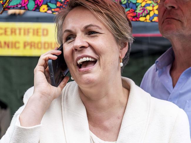 Saturday 30th April 2022Kings Cross SydneyTanya Plibersek talking to NL reporter on the phone in Kings Cross.PictureÃs Darren Leigh Roberts