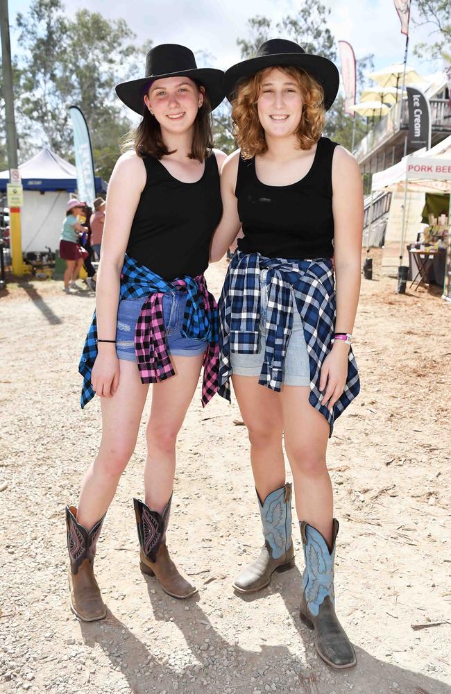 Savannah Denholm and Leela Faour at Gympie Music Muster. Picture: Patrick Woods.